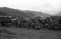 Magyar-lengyel határsáv. A felvétel a lengyel katonák Magyarországra és Romániába történő átmenekítésekor készült., 1939, Berkó Pál, löveg, lengyel katona, Bofors-márka, légvédelmi ágyú, Fortepan #78278