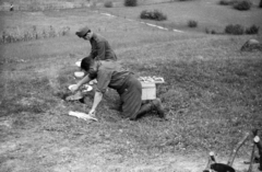 Ukrajna, 1941, Berkó Pál, étkezés, bogrács, főzés, keleti front, Fortepan #78446