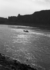 Hungary, Budapest, látkép a Belgrád (Ferenc József) rakpart felől a Szent Gellért tér felé., 1946, Berkó Pál, river, Fortepan #78489