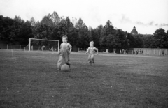 Hungary, Budapest III., az Óbudai Gázgyár futballpályája., 1946, Berkó Pál, football, Budapest, kid, Fortepan #78884