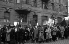 Magyarország, Budapest VIII., Fiumei út 14., 1955, Berkó Pál, Hegedűs András ábrázolás, Kun Béla-ábrázolás, Landler Jenő-ábrázolás, Budapest, Fortepan #79016