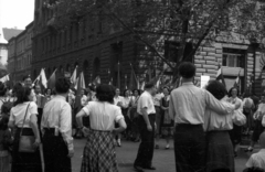 Hungary, Budapest V., Báthory utca - Honvéd utca kereszteződés., 1955, Berkó Pál, festive, Budapest, Fortepan #79300