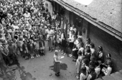 Hungary, Budapest VIII., Szentkirályi utca 12., Általános Iskola, tanévnyitó., 1955, Berkó Pál, school, festive, year opening ceremony, Budapest, Fortepan #79309