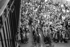 Hungary, Budapest VIII., Szentkirályi utca 12., Általános Iskola, tanévnyitó., 1955, Berkó Pál, school, festive, year opening ceremony, Budapest, Fortepan #79310