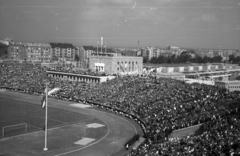 Hungary, Népstadion, Budapest XIV., Magyarország - Szovjetunió (1:1) válogatott labdarúgó-mérkőzés, 1955. szeptember 25., 1955, Berkó Pál, Budapest, picture, auditorium, stadium, Fortepan #79365