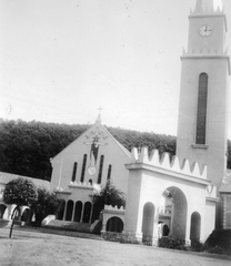 Magyarország, Komló, Szent Borbála-templom., 1938, Fortepan, templom, katolikus, Jézus Krisztus-ábrázolás, Irsy László-terv, Fortepan #7943