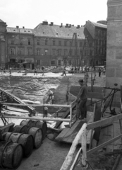 Magyarország, Budapest V., Deák Ferenc tér, a metróépítés területe., 1953, UVATERV, metróépítés, Budapest, Fortepan #79829