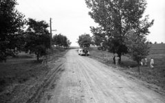 1950, UVATERV, buszmegálló, Tatra 600 Tatraplan, rendszám, Tatra 87, autóbuszállomás, Fortepan #79943