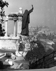 Hungary, Budapest I., Szent Gellért szobor., 1954, UVATERV, sculpture, Budapest, Saint Gerard-portrayal, Fortepan #79953