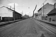 Magyarország, Budapest IV., Váci út a Károlyi István (Táncsics Mihály) utcától a Komp utca felé nézve., 1960, UVATERV, Budapest, Fortepan #80061