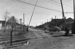 Magyarország, Budapest XXIII., Grassalkovich (Marx Károly) út, jobbra a Haraszti út torkolata., 1960, UVATERV, Budapest, FSO Warszawa, Fortepan #80095