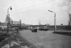 Magyarország, Budapest IX., Kvassay Jenő út, balra a Hajóállomás utca torkolata., 1960, UVATERV, teherautó, Budapest, Fortepan #80104