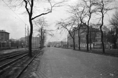 Magyarország, Budapest VIII.,Budapest IX., Üllői út a Nagyvárad tér felé nézve, jobbra a Delej utca torkolata., 1960, UVATERV, Budapest, Fortepan #80109