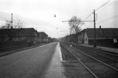 Magyarország, Budapest XI., Fehérvári (Szabadság) út az Albertfalva utca felől a Fonyód utca felé nézve., 1960, UVATERV, villamos, Budapest, Fortepan #80124