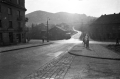 Magyarország, Budapest XII.,Budapest XI., Hegyalja út a Budaörsi út - Alkotás utca találkozásánál., 1960, UVATERV, kandeláber, Budapest, Fortepan #80138