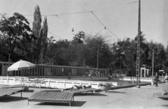 Magyarország, Debrecen, Nagyerdői Gyógyfürdő., 1951, UVATERV, strand, Fortepan #80152