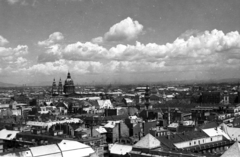 Magyarország, Budapest, látkép az Erzsébet híd felől a Bazilika felé nézve., 1962, UVATERV, látkép, Fortepan #80295