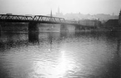 Hungary, Budapest, a Kossuth híd Pest felől., 1952, Fortepan, Kossuth-bridge, picture, Fortepan #8067