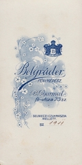 Magyarország, Balassagyarmat, Fő utca 23., Belgráder Soma fényképész., 1911, Fortepan, műterem, fényképész, hátlap, Fortepan #81035