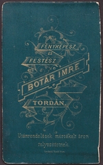 Románia,Erdély, Torda, Botár Imre fényképész és festész., 1908, Fortepan, műterem, fényképész, hátlap, Fortepan #81054