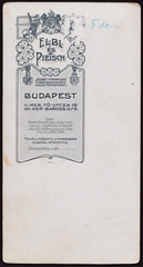 Magyarország, Budapest VIII.,Budapest I., Fő utca 18. / Baross utca 73., Elbl & Pietsch fényképészek., 1900, Fortepan, műterem, fényképész, hátlap, Budapest, Fortepan #81100