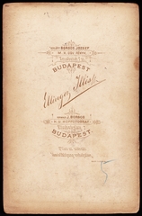 Magyarország, Budapest V., Erzsébet tér 7., Ellinger Illés (előtte Borsos József) fényképész., 1900, Fortepan, műterem, fényképész, hátlap, Budapest, Fortepan #81102