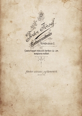 Magyarország, Székesfehérvár, Várkör utca 2., Fodor József fényképész., 1900, Fortepan, műterem, fényképész, hátlap, Fortepan #81115