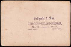 Amerikai Egyesült Államok, New York, Second Street No. 314, Gebhardt & Son fényképészek., 1900, Fortepan, műterem, fényképész, hátlap, Fortepan #81126