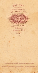 Magyarország, Budapest V., Dorottya utca 6., Wurm udvar (később Dorottya-palota)., Gévay Béla fényképész., 1900, Fortepan, műterem, fényképész, hátlap, Budapest, Fortepan #81128