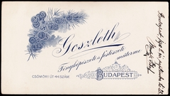 Magyarország, Budapest VII., Thököly (Csömöri út) 44., Goszleth fényképészeti és festészeti műterme., 1902, Fortepan, műterem, fényképész, hátlap, Budapest, Fortepan #81135