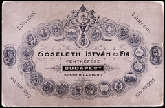 Magyarország, Budapest V., Kossuth Lajos utca 7., Goszleth István és fia fényképészek., 1900, Fortepan, műterem, fényképész, hátlap, Budapest, Fortepan #81141