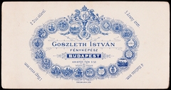 Magyarország, Budapest V., Kristóf tér 3., Goszleth István fényképész., 1900, Fortepan, műterem, fényképész, hátlap, Budapest, Fortepan #81144