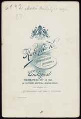 Magyarország, Budapest VII., Rákóczi (Kerepesi) út 4., Haberfeld K. fényképészeti műterme., 1900, Fortepan, műterem, fényképész, hátlap, Budapest, Fortepan #81152