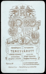 Románia, Temesvár, Séta tér, Hess & Ravasz fényképészete., 1900, Fortepan, műterem, fényképész, hátlap, Fortepan #81166