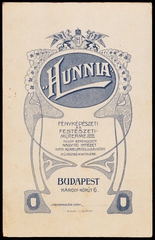 Magyarország, Budapest V., Károly körút 6., Hunnia fényképészeti és festészeti műterme., 1908, Fortepan, műterem, fényképész, hátlap, Budapest, Fortepan #81172