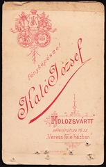 Románia,Erdély, Kolozsvár, Sétatér utca 16., Kató József fényképész., 1900, Fortepan, műterem, fényképész, hátlap, Fortepan #81188