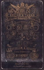 Magyarország, Budapest V., Harmincad utca 4., Koller Károly tanár, fényképész., 1900, Fortepan, műterem, fényképész, hátlap, Budapest, Fortepan #81220