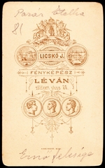 Szlovákia, Léva, Zöldkert utca 35., Licskó János fényképész., 1900, Fortepan, műterem, fényképész, hátlap, Fortepan #81244