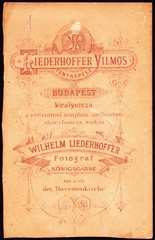 Magyarország, Budapest VII., Király utca 51., Liederhoffer Vilmos fényképész., 1900, Fortepan, műterem, fényképész, hátlap, Budapest, Fortepan #81246