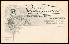 Magyarország, Szeged, Széchenyi tér 2., Lintner Ferenc fényképész és festő., 1900, Fortepan, műterem, fényképész, hátlap, Fortepan #81252