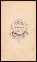 Románia,Erdély, Nagyvárad, Fő utca 12., Lojanek János fényképész., 1900, Fortepan, műterem, fényképész, hátlap, Fortepan #81254