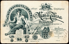 Magyarország, Budapest VI., Nagymező utca 20., Mai Manó és Társa fényképészek. A felvétel 1897-ben készült., 1900, Fortepan, műterem, fényképész, hátlap, Budapest, Fortepan #81260