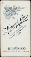 Magyarország, Budapest V., Petőfi Sándor (Koronaherceg) utca, Mártonfy Gy. fényképészeti műterme., 1900, Fortepan, műterem, fényképész, hátlap, Budapest, Fortepan #81269