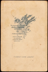 Szlovákia, Poprád,Igló, Matz Gusztáv fényképészeti műterme., 1900, Fortepan, műterem, fényképész, hátlap, Fortepan #81275