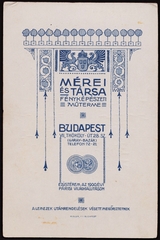 Magyarország, Budapest VII., Thököly út 28., Mérei és Társa fényképészek., 1901, Fortepan, műterem, fényképész, hátlap, Budapest, Fortepan #81289