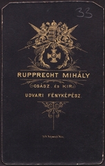 Magyarország, Sopron, Bécsi utca 2., Rupprecht Mihály fényképész., 1900, Fortepan, műterem, fényképész, hátlap, Fortepan #81335