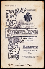 Magyarország, Budapest VIII., József körút 51., Schäffer Armin fényképészeti műterme., 1915, Fortepan, műterem, fényképész, hátlap, Budapest, Fortepan #81339