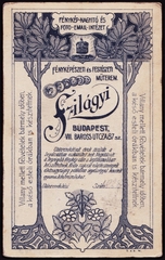 Magyarország, Budapest VIII., Baross utca 87., Szilágyi fényképészeti és festészeti műterme., 1900, Fortepan, műterem, fényképész, hátlap, Budapest, Fortepan #81379