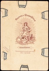 Románia,Erdély, Kolozsvár, Tauffer és Veress Gyula fényképészek., 1900, Fortepan, műterem, fényképész, hátlap, Fortepan #81390