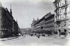 Magyarország, Budapest V.,Budapest XIII., Szent István (Lipót) körút a Nyugati tér felől nézve. A felvétel 1895 körül készült. A kép forrását kérjük így adja meg: Fortepan / Budapest Főváros Levéltára. Levéltári jelzet: HU.BFL.XV.19.d.1.07.058, 1900, Budapest Főváros Levéltára / Klösz György fényképei, Klösz György, Budapest, lóvasút, Fortepan #82382